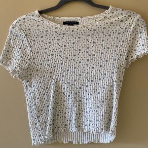 Floral American Eagle Crop Top